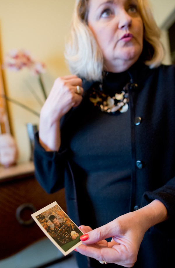 Ruth Coker Burks today, holding a photo of Billy.